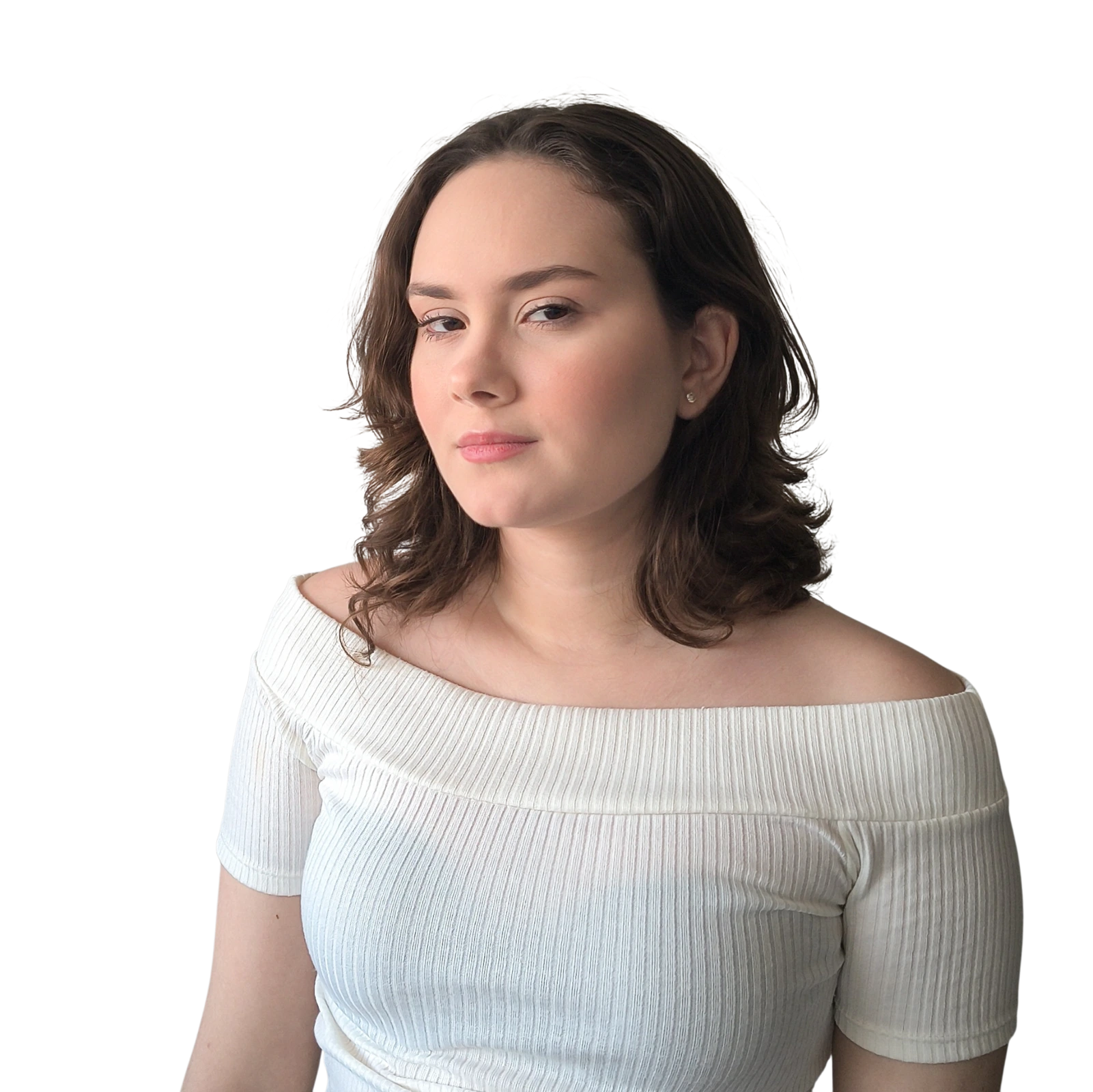 Bibiana Riet in a white top